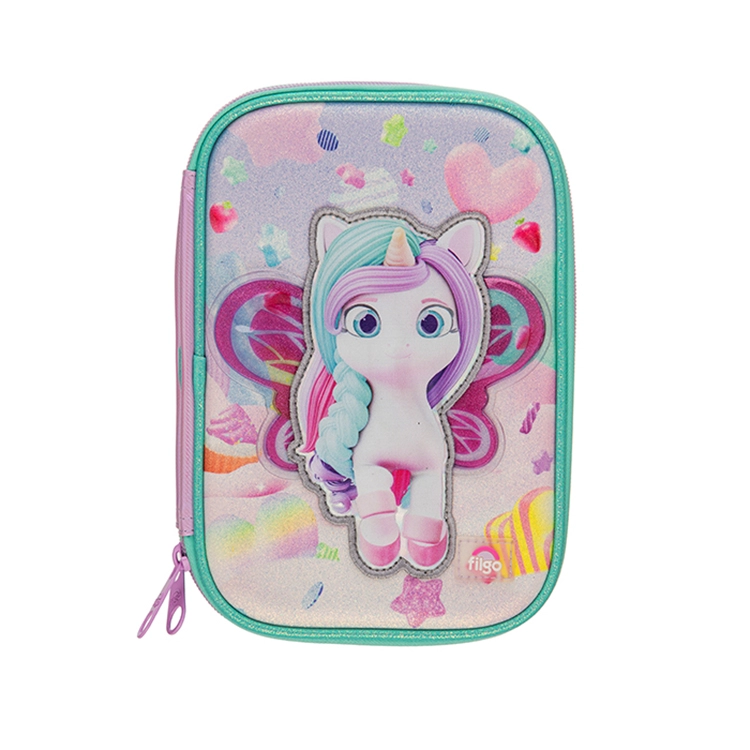 Cartuchera Escolar Filgo 2026 3D Rigid Unicornio Art.CA26-R3D-034